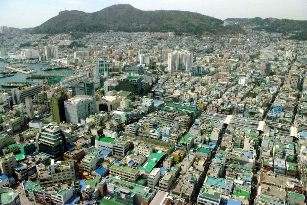 Пусан. Вид с обзорной башни.