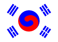 Предположительно так выглядел первый официально утвержденный флаг Кореи